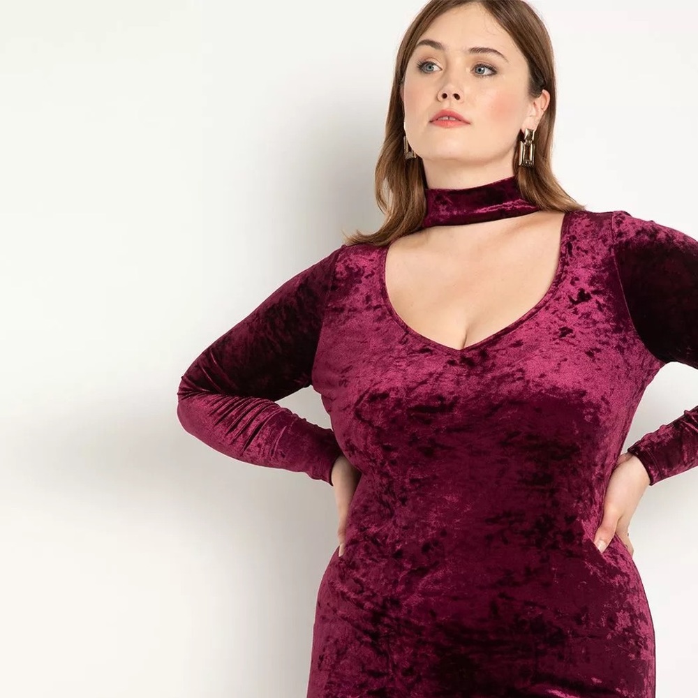 Cutout Velvet Dress